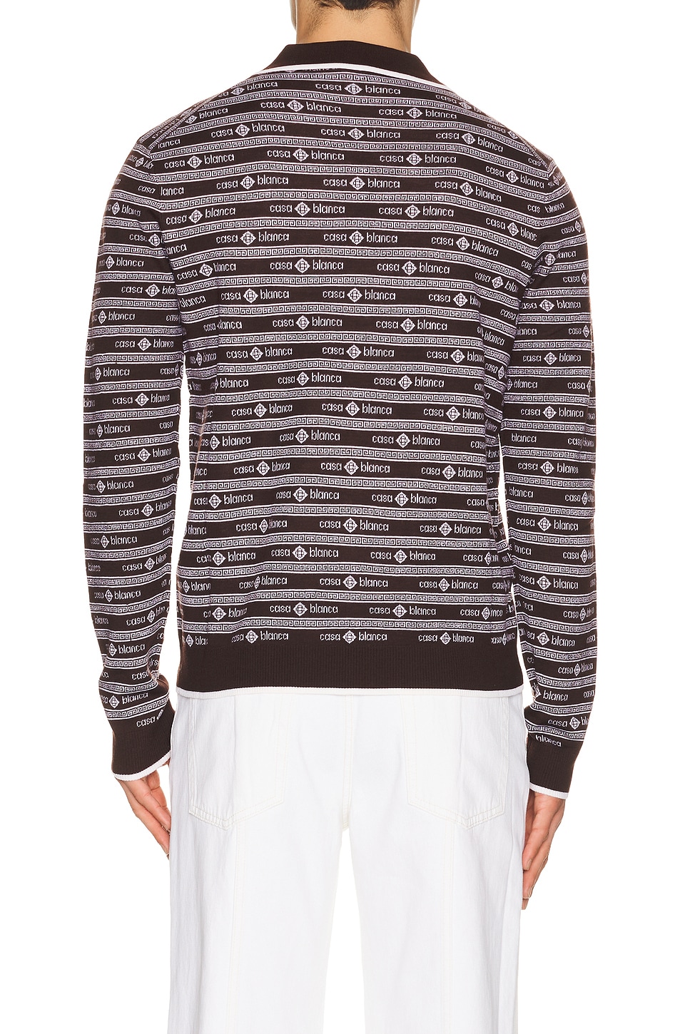 Casablanca Wordmark Long Sleeve Polo | Thumbnail 2