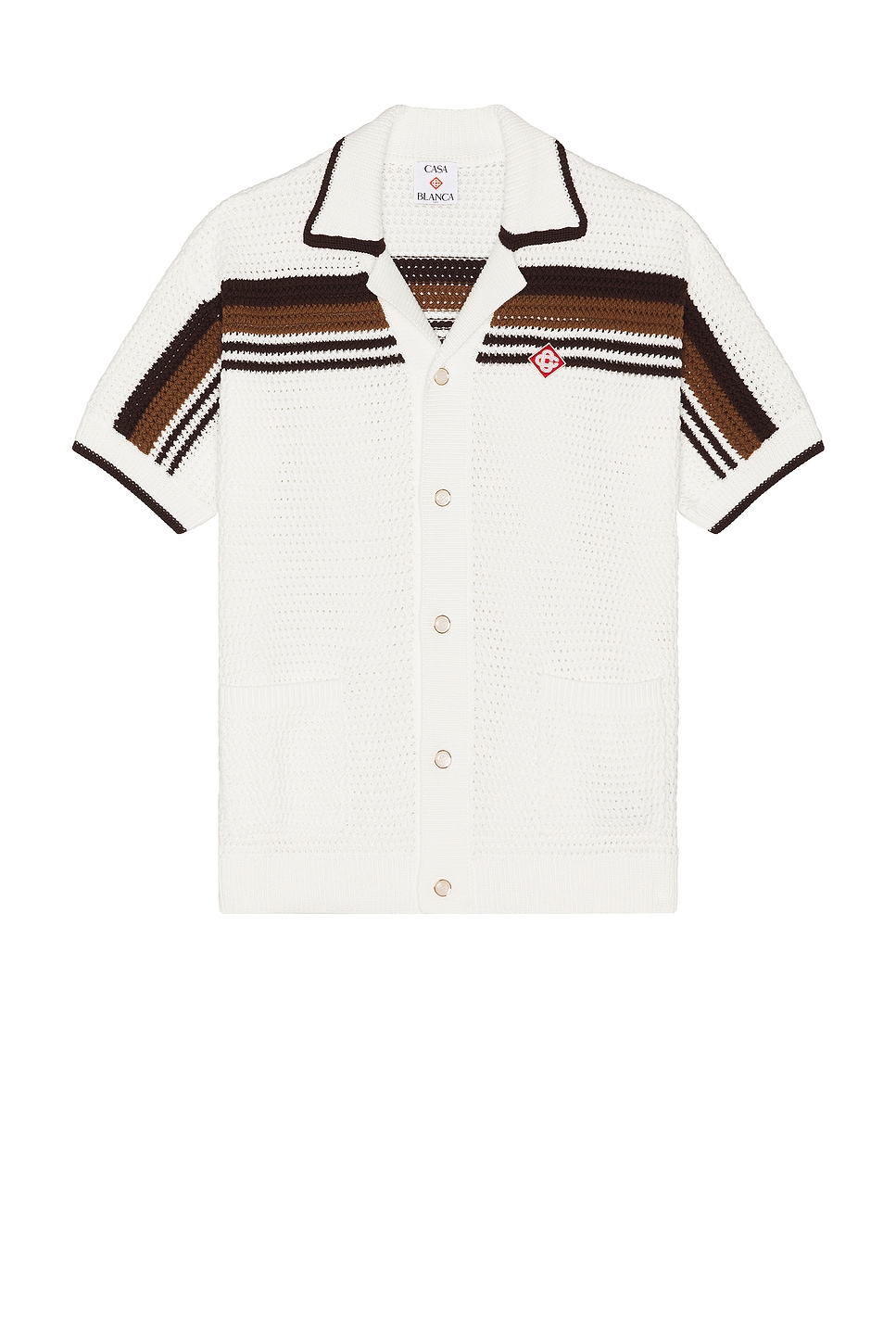Casablanca Crochet Short Sleeve Shirt | Thumbnail 4