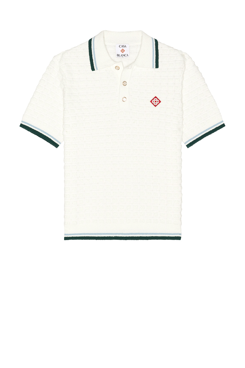 Casablanca Boucle Short Sleeve Polo | Thumbnail 4