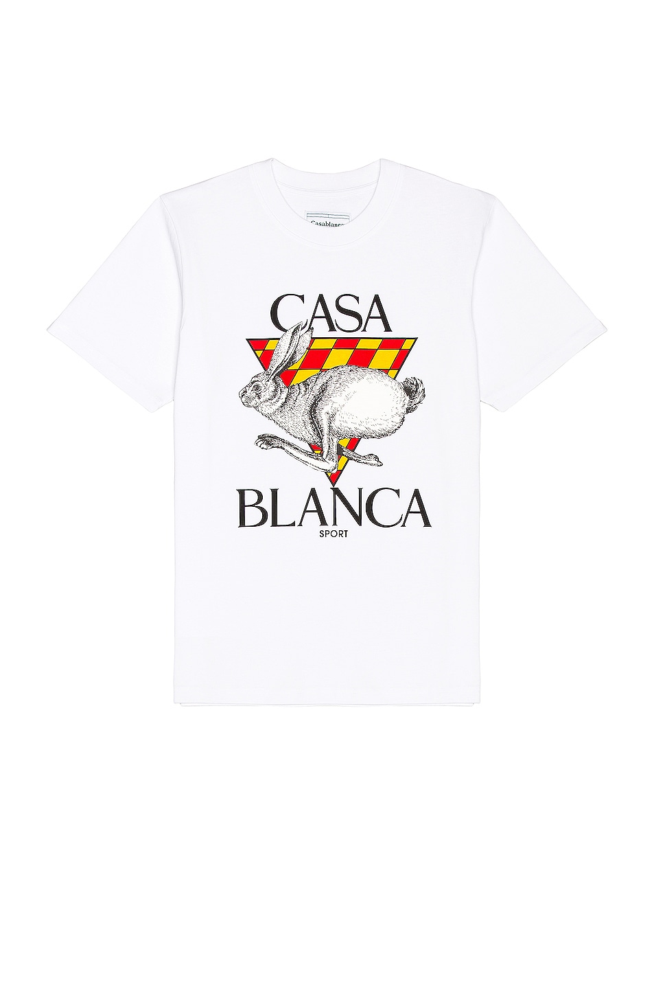 Image 1 of Casablanca Casa Sport Screen Printed T-Shirt in White & Red