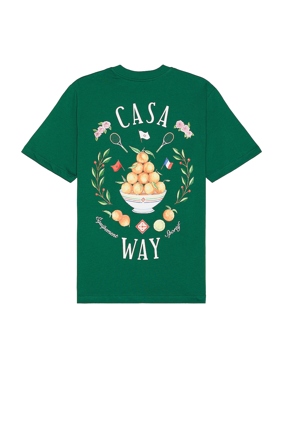 Image 1 of Casablanca Casa Way Printed T-shirt in Evergreen
