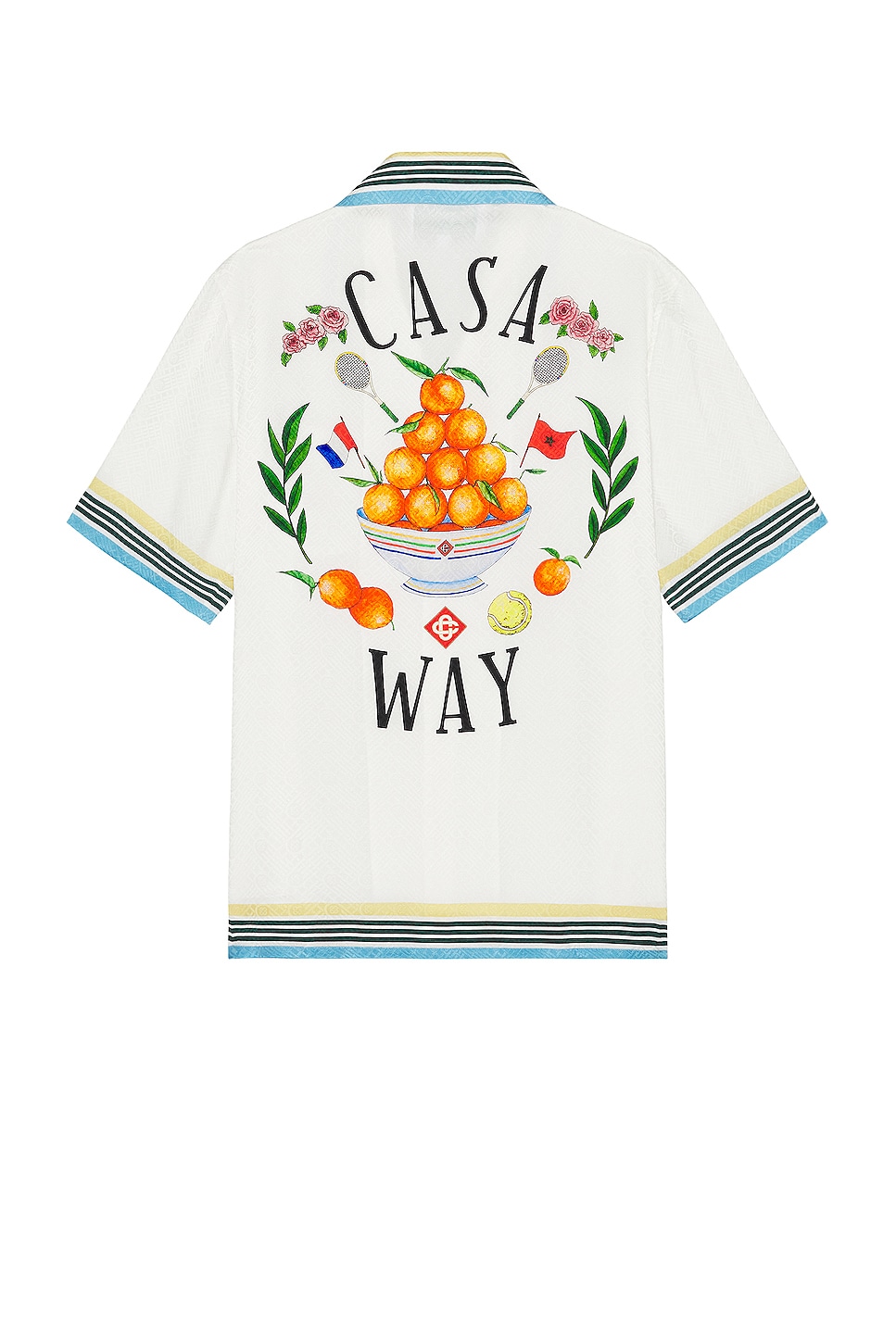 Image 1 of Casablanca Cuban Collar Short Sleeve Shirt in Casa Way
