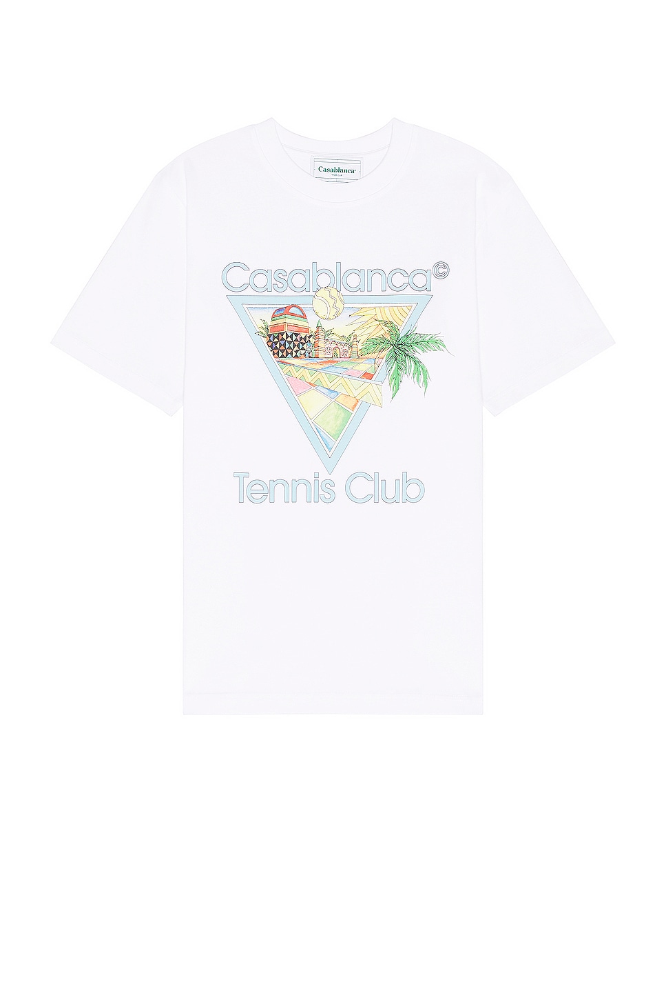 Casablanca Afro Cubism Tennis Club Printed T-shirt in White