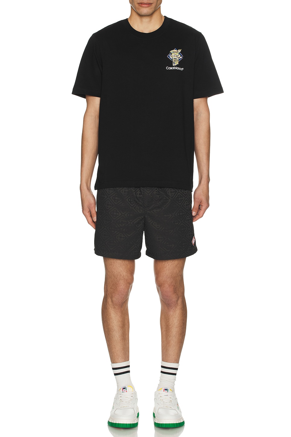 Image 1 of Casablanca Printed Swim Short in Black