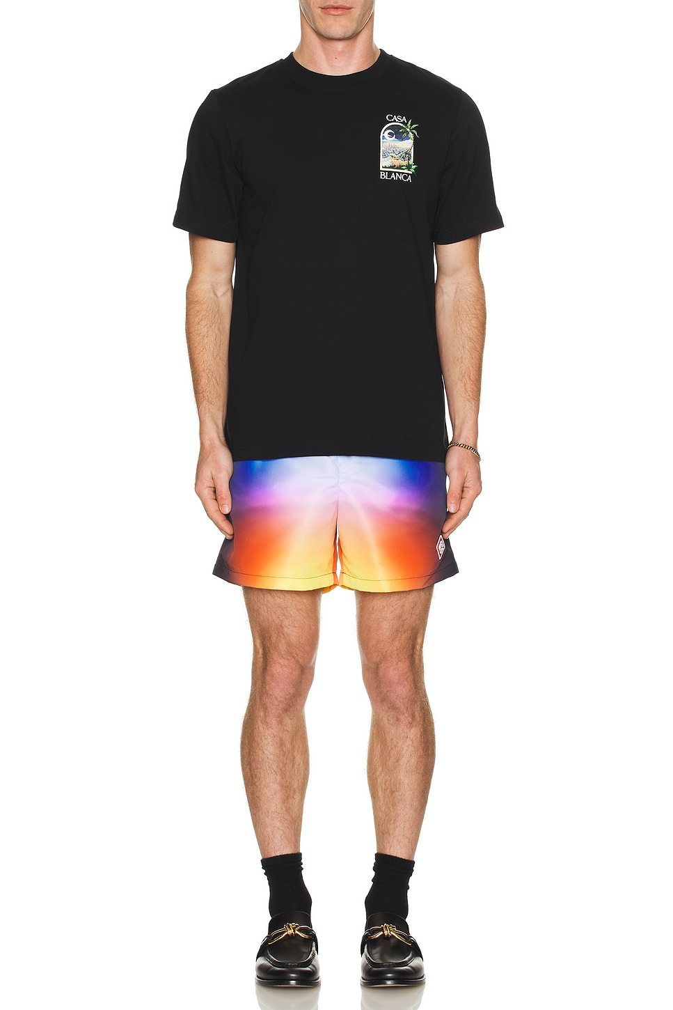 Image 1 of Casablanca Printed Swim Shorts in Tie Dye