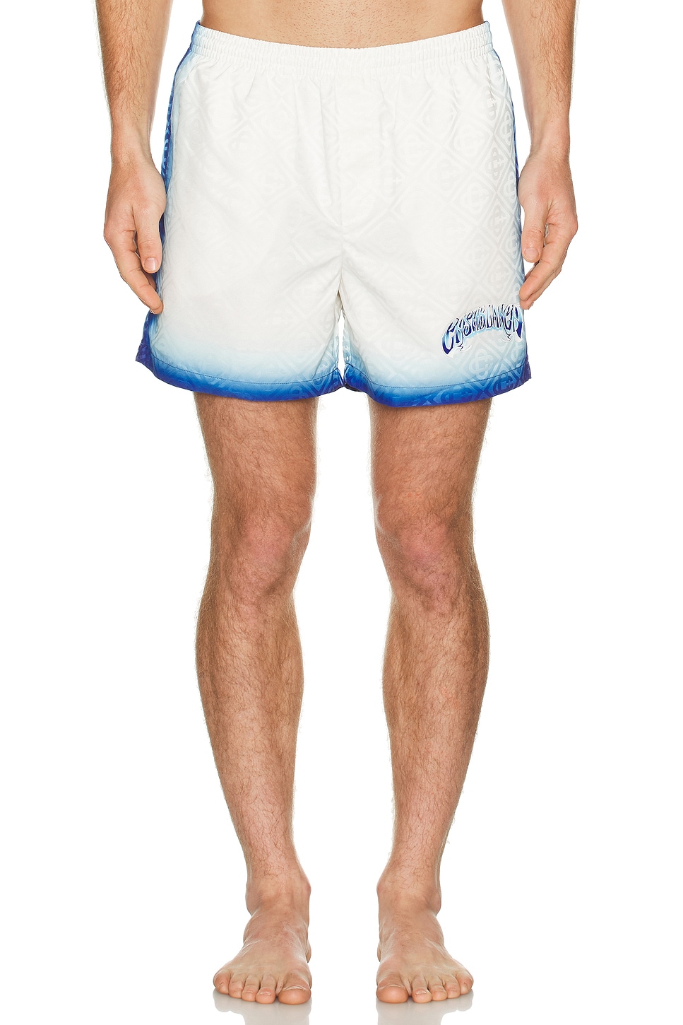 Printed Jacquard Monogram Swim Shorts - Thumbnail 2