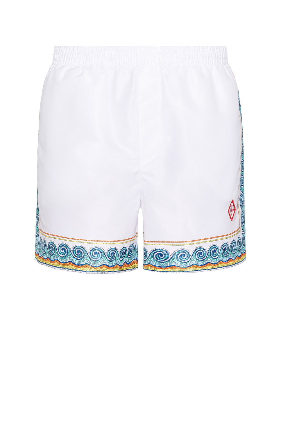 Printed Swim Shorts in White