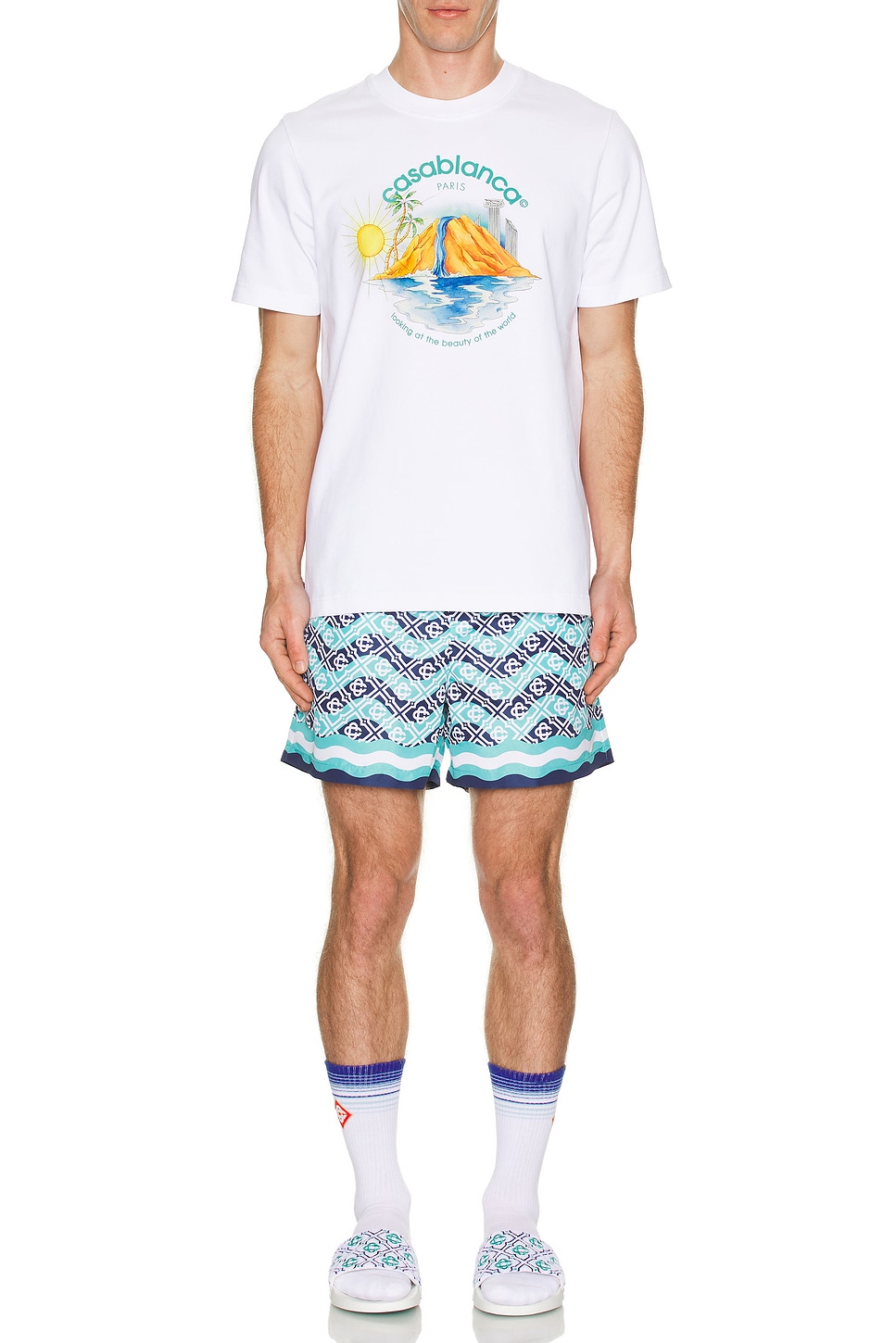 Image 1 of Casablanca Printed Swim Shorts in Monogram
