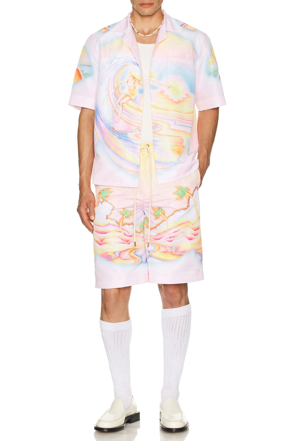 Image 1 of Casablanca Printed Swim Boarder Shorts in Psychedelic Nirvana