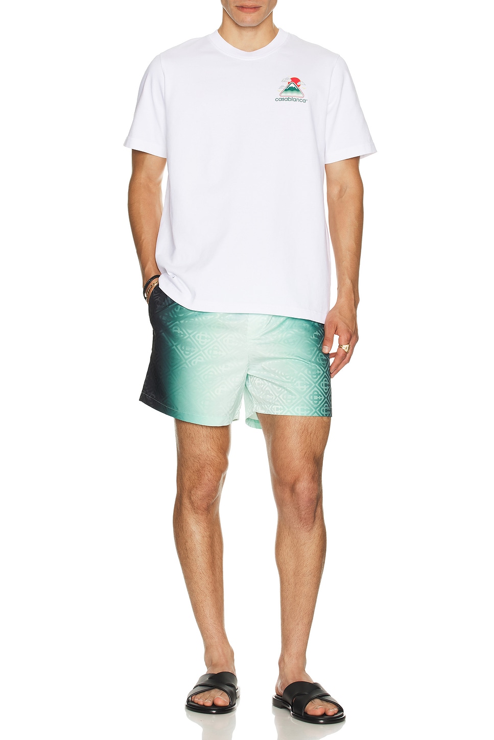 Image 1 of Casablanca Jacquard Printed Swim Shorts in Gradient