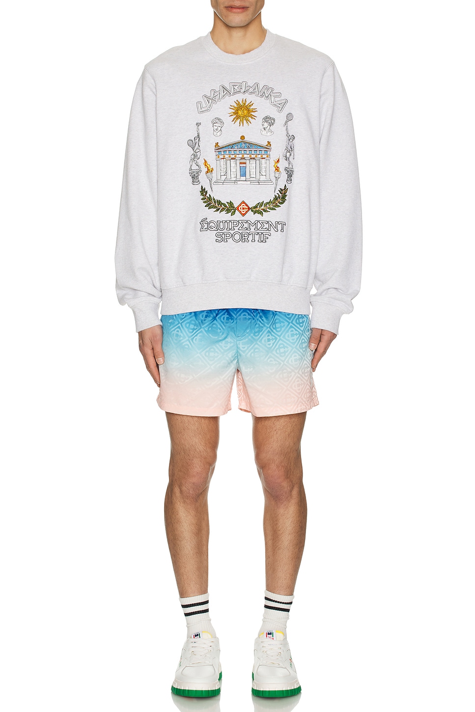 Image 1 of Casablanca Printed Swim Shorts in Blue Gradient