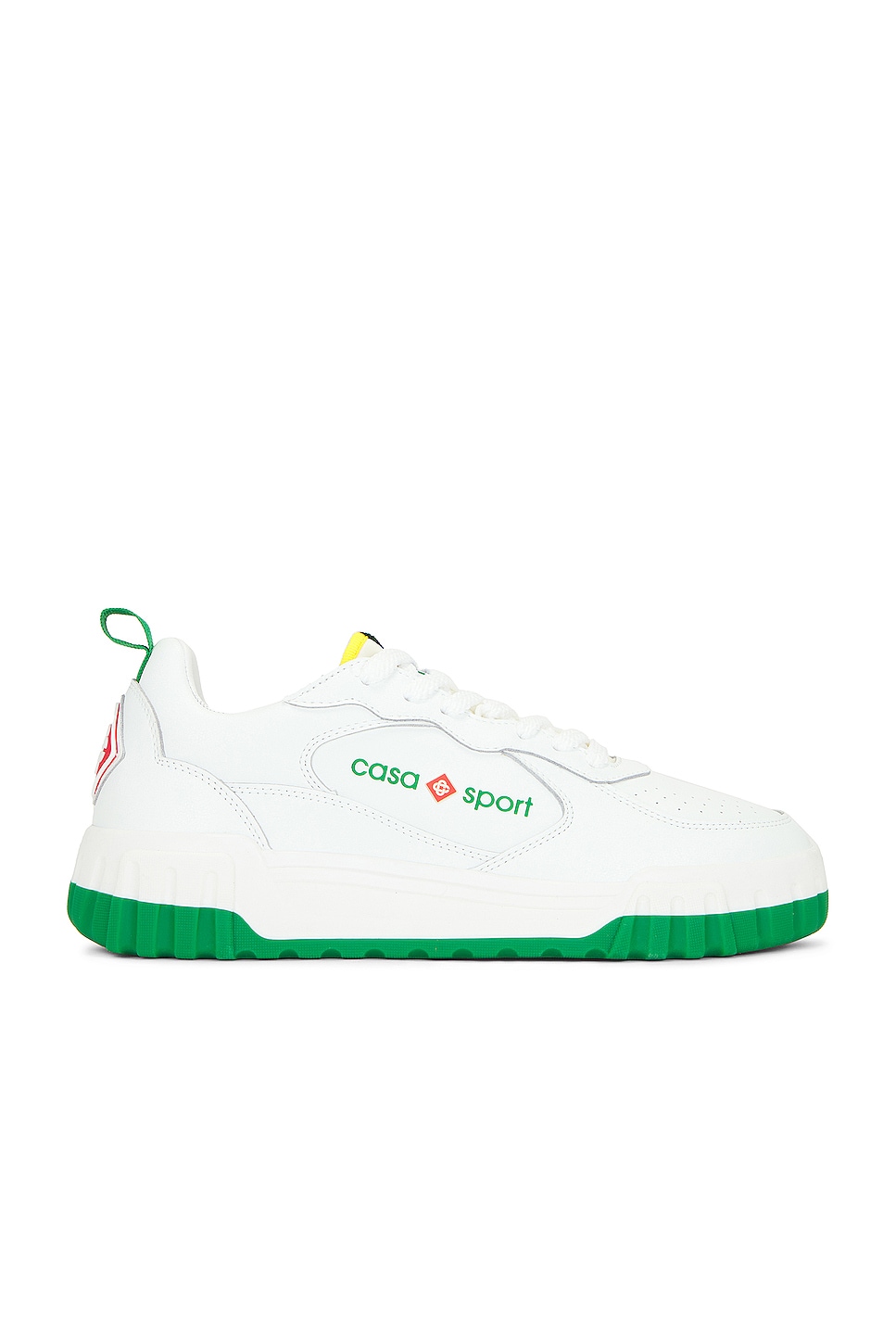 Image 1 of Casablanca Tennis Court Sneaker in White & Green