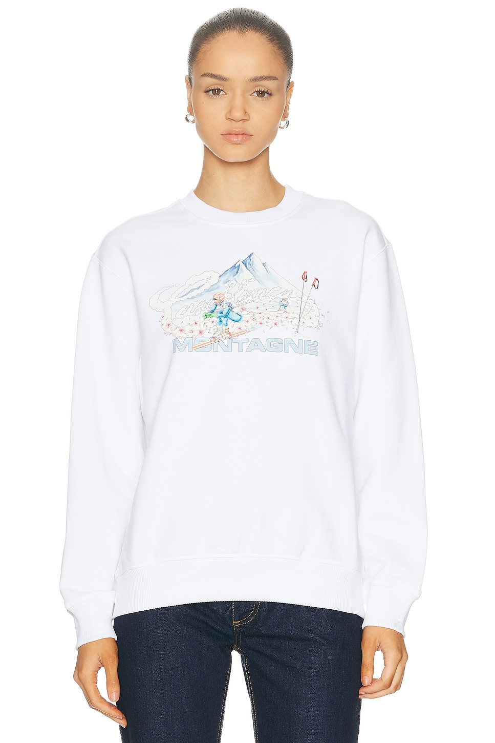 Image 1 of Casablanca Printed Sweatshirt in White