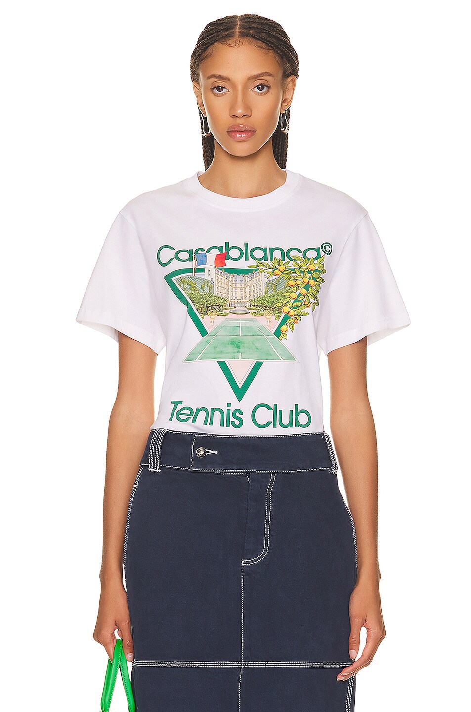 Image 1 of Casablanca Tennis Club Icon Printed T-Shirt in Tennis Club Icon