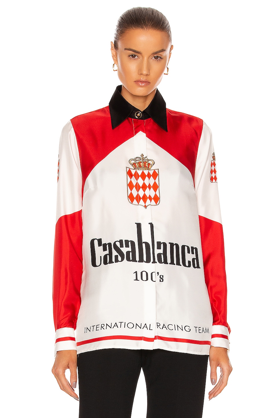 Image 1 of Casablanca Printed Classic Silk Twill Shirt in Casablanca 100s