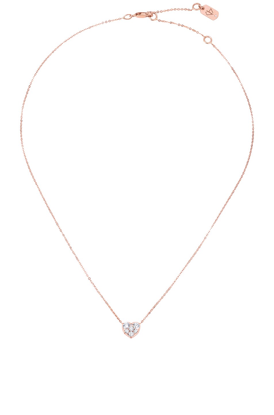 Image 1 of Carbon & Hyde Heart Chain Choker in Rose Gold