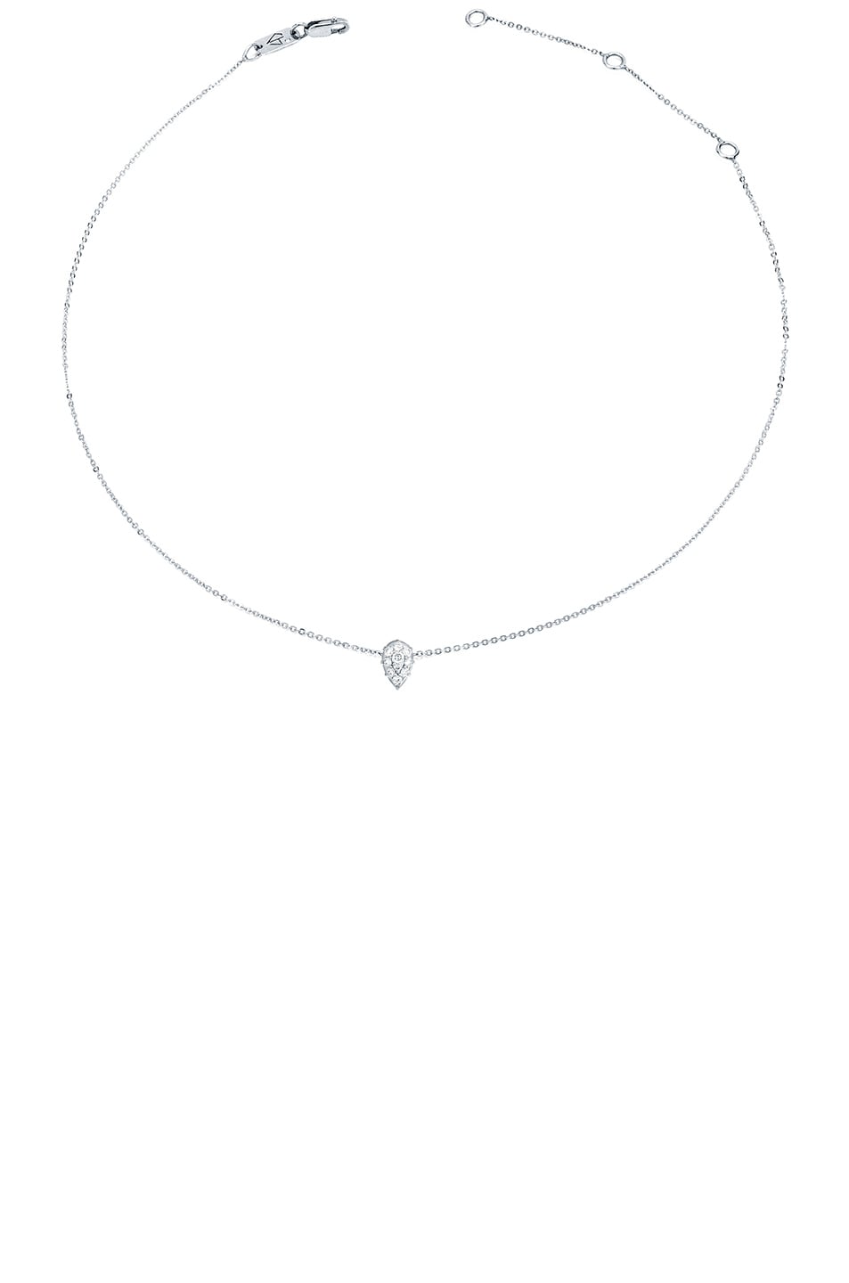Image 1 of Carbon & Hyde Diamond Drop Chain Choker in White Gold
