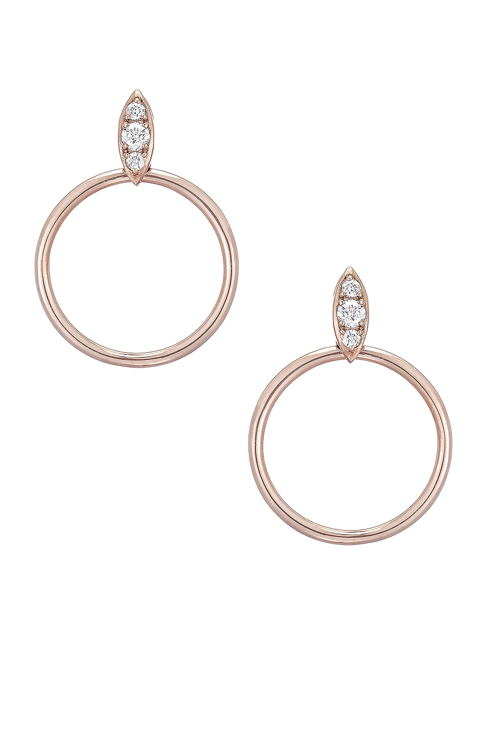 Image 1 of Carbon & Hyde Lucienne Hoops in Rose Gold