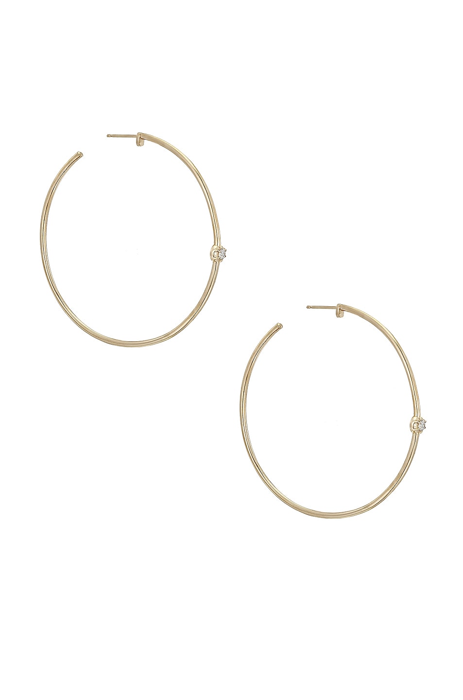 Image 1 of Carbon & Hyde Rosette Hoops in Gold