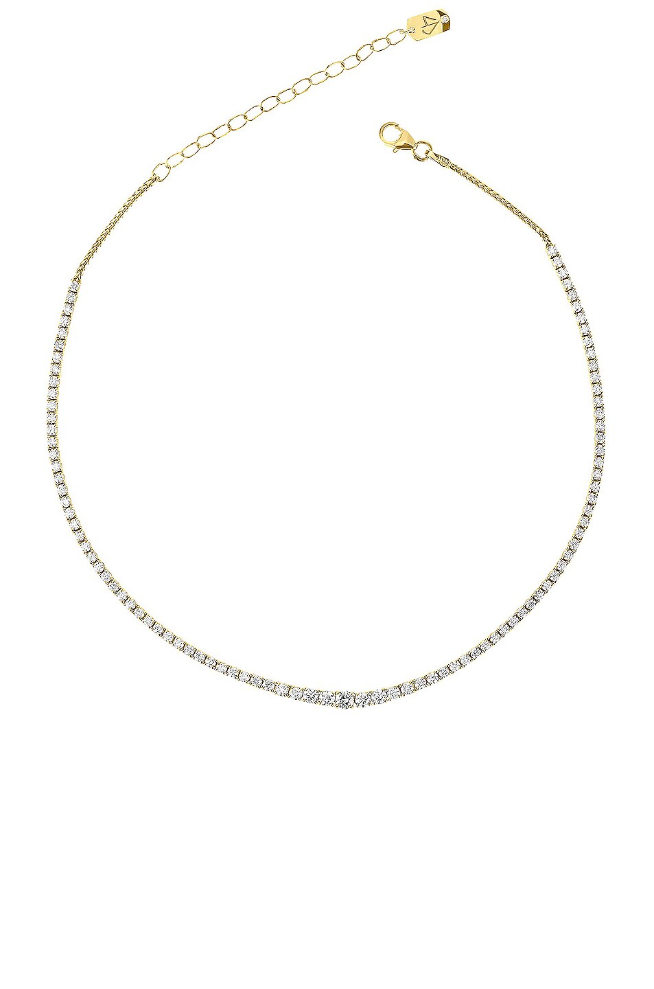 Image 1 of Carbon & Hyde Graduated Tennis Choker in 14K Yellow Gold