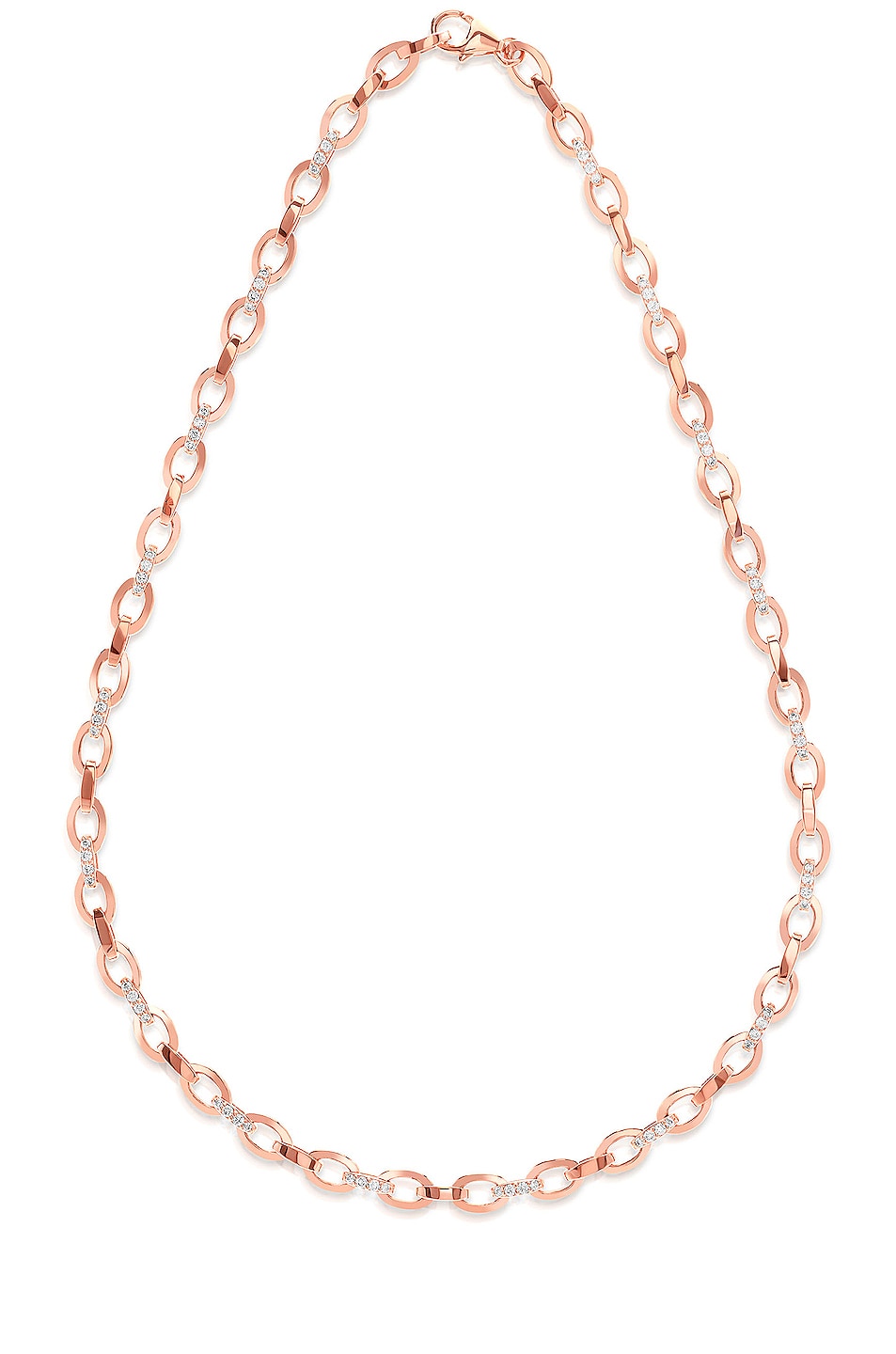 Image 1 of Carbon & Hyde Oval Link Necklace in 14K Rose Gold