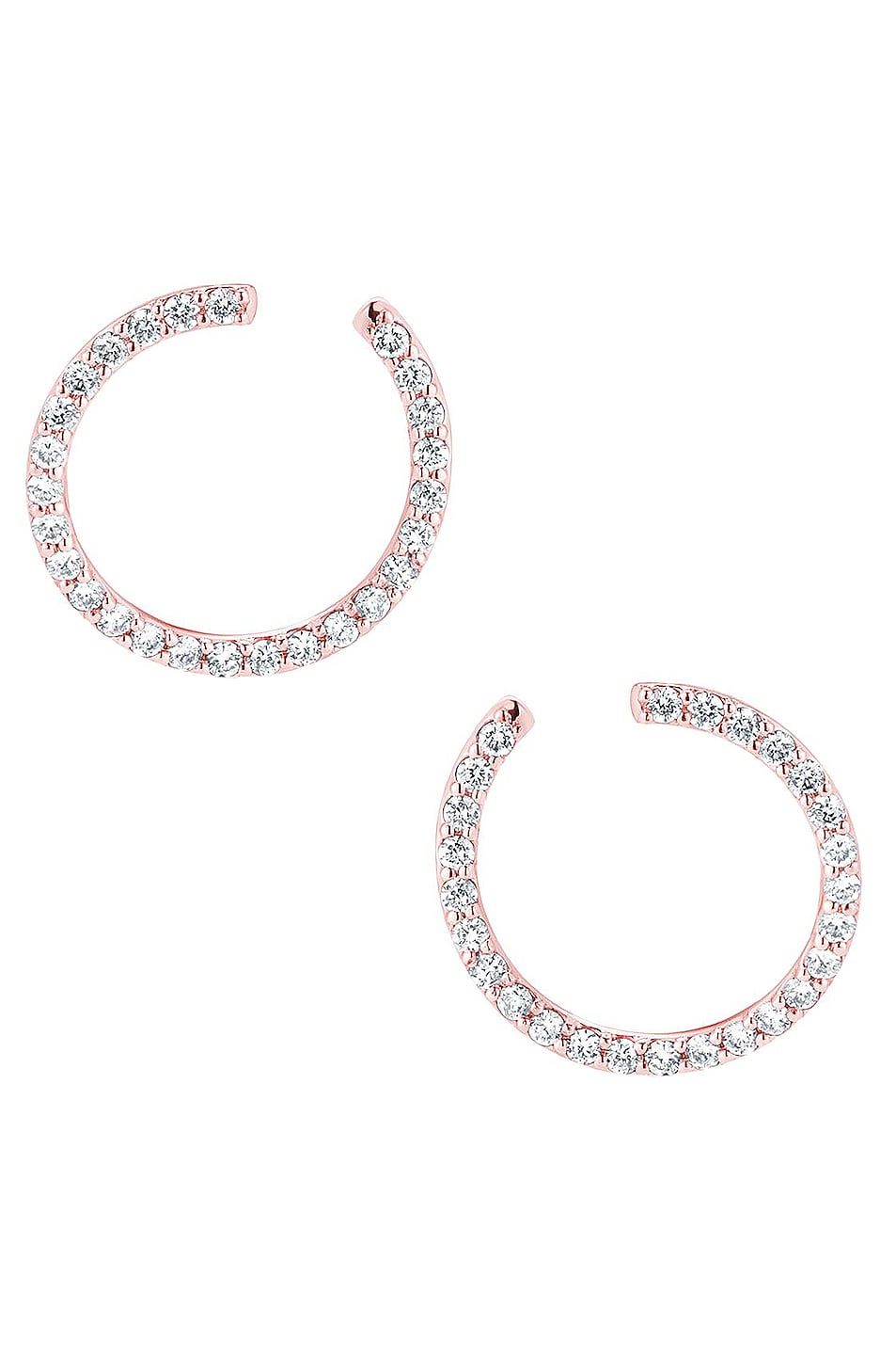 Image 1 of Carbon & Hyde Swirl Hoops in 14K Rose Gold