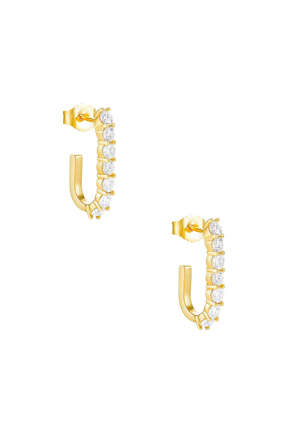 Image 1 of Carbon & Hyde Sparkler Pin Earrings in 14K Yellow Gold