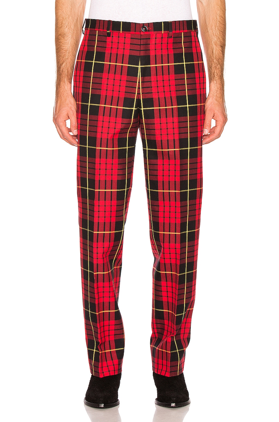Image 1 of Cobra SC Classic Plaid Trousers in Red & Black