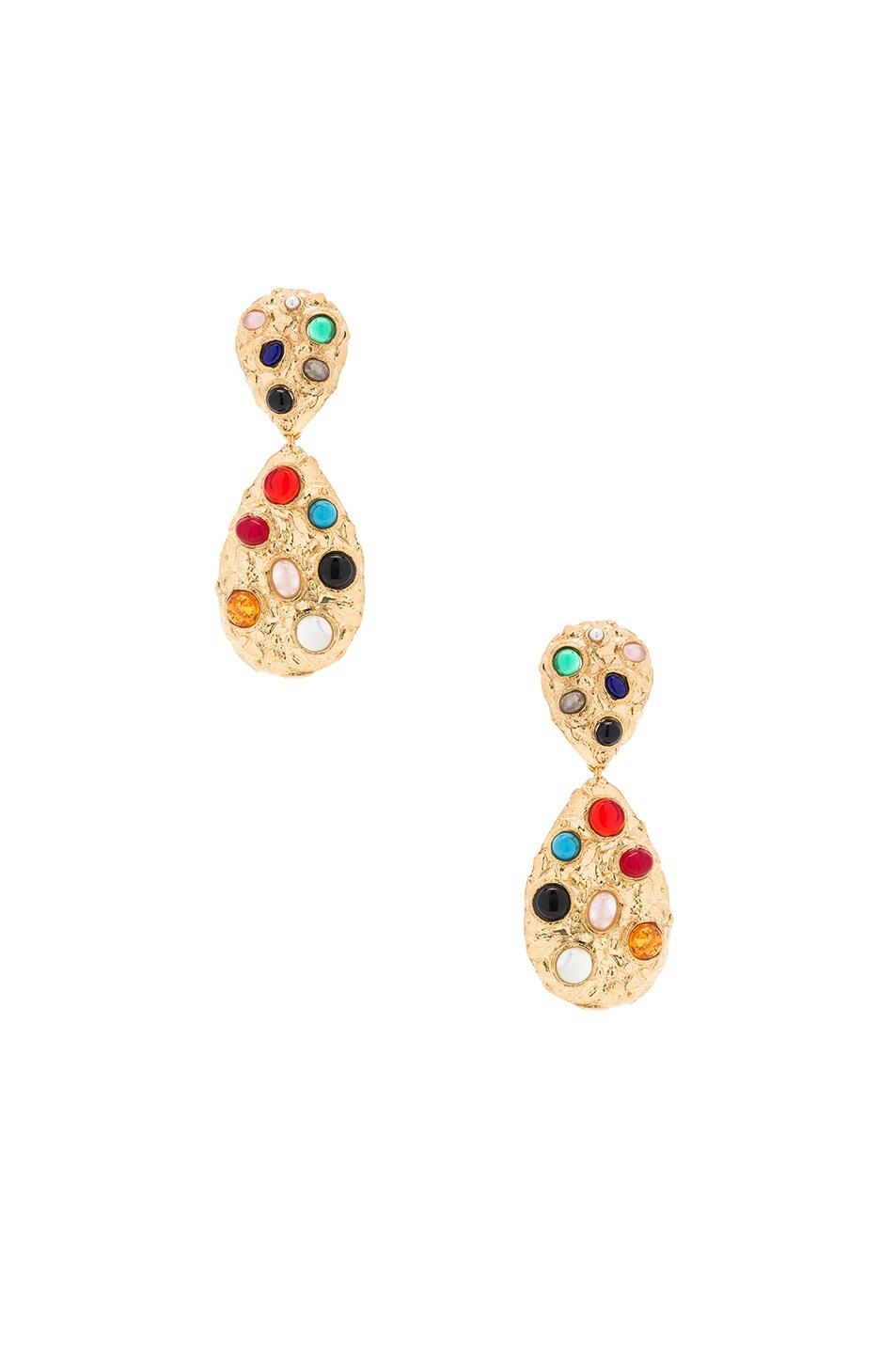 Image 1 of Christie Nicolaides Donatella Earrings in Gold & Multicolor