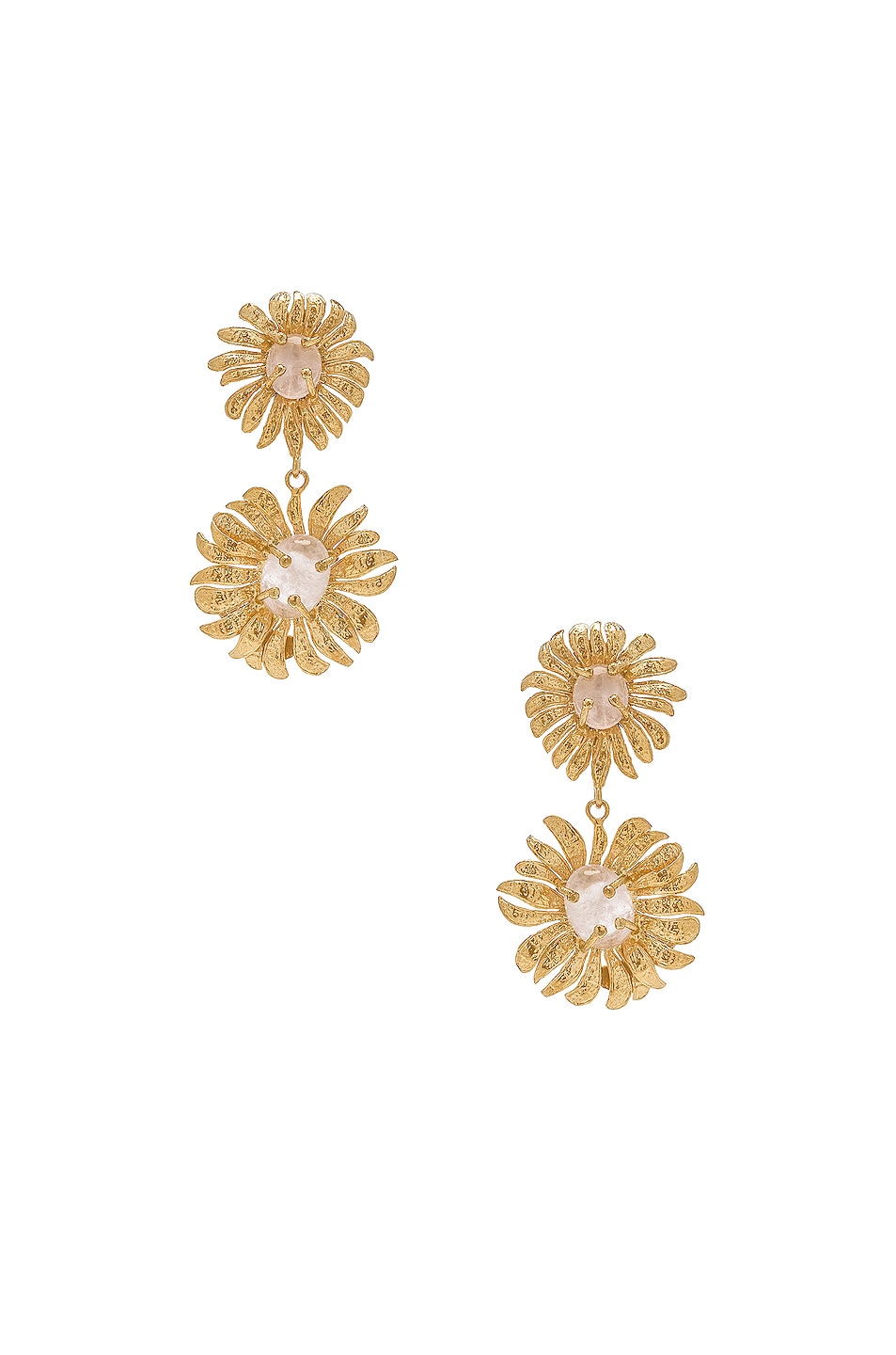 Image 1 of Christie Nicolaides Evelynne Earrings in Gold & Pink