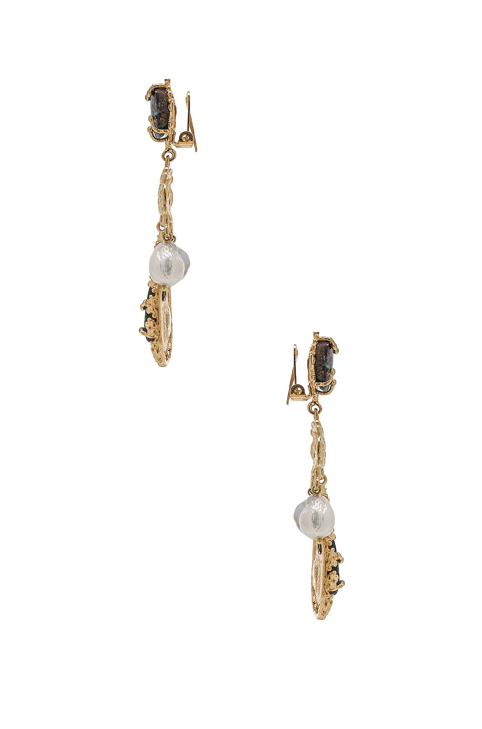 Christie Nicolaides Liliana Earrings in Gold & Turquoise FWRD