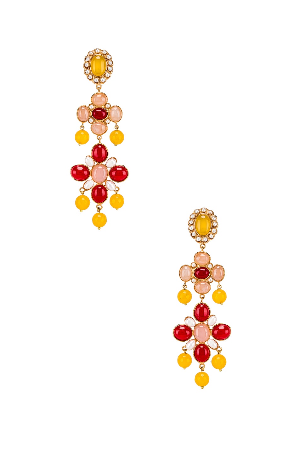 Image 1 of Christie Nicolaides Julietta Earrings in Yellow