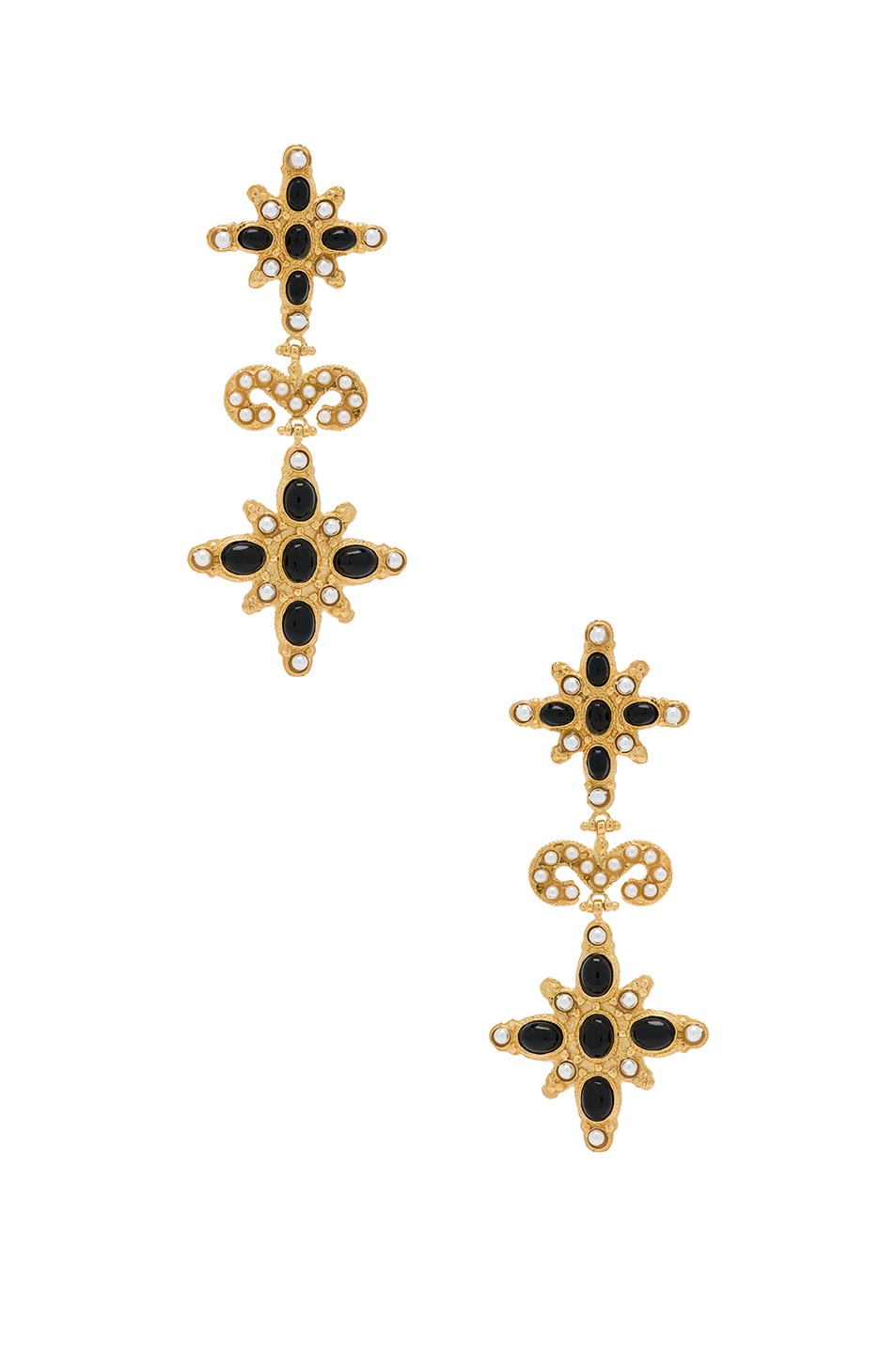 Image 1 of Christie Nicolaides Elsa Earrings in Gold & Black
