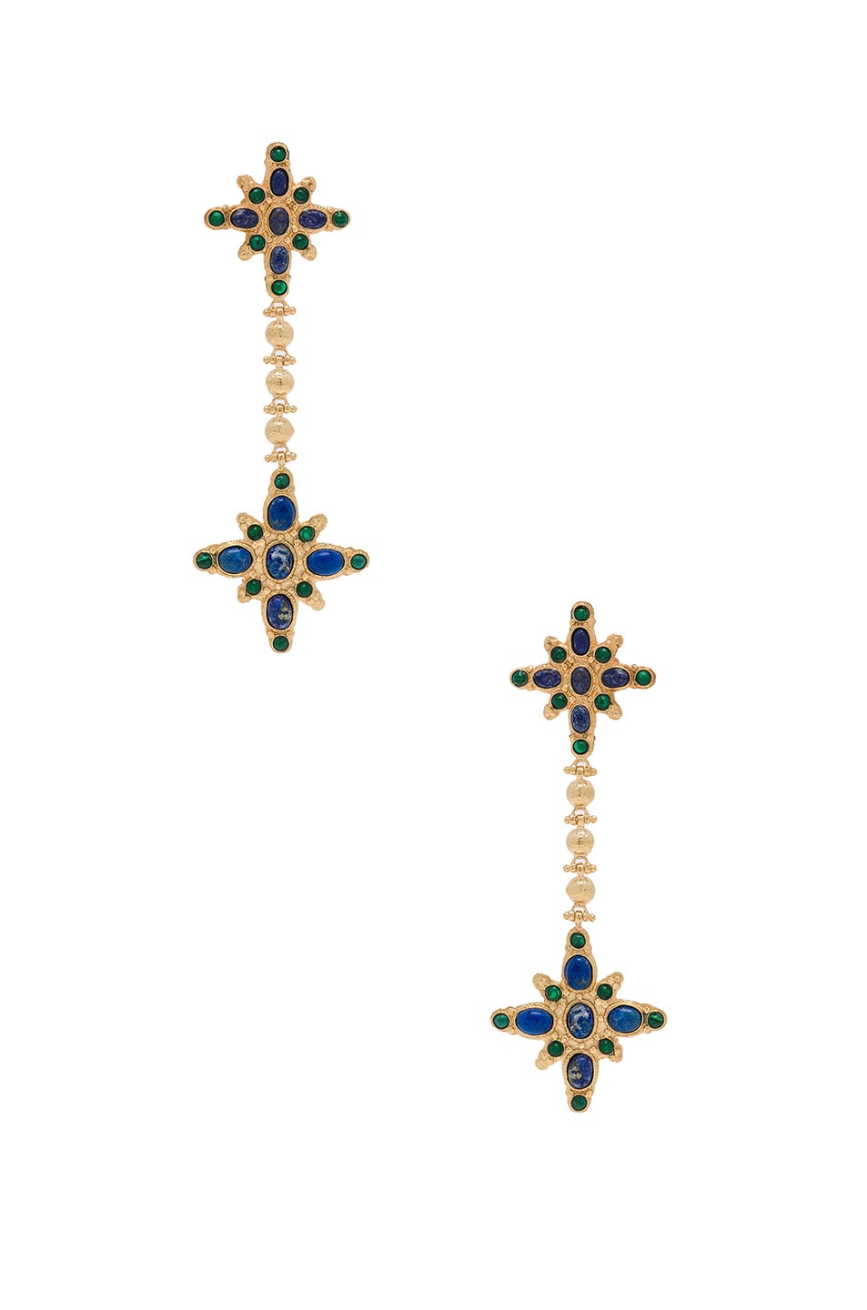 Image 1 of Christie Nicolaides Matilde Earrings in Gold & Lapis