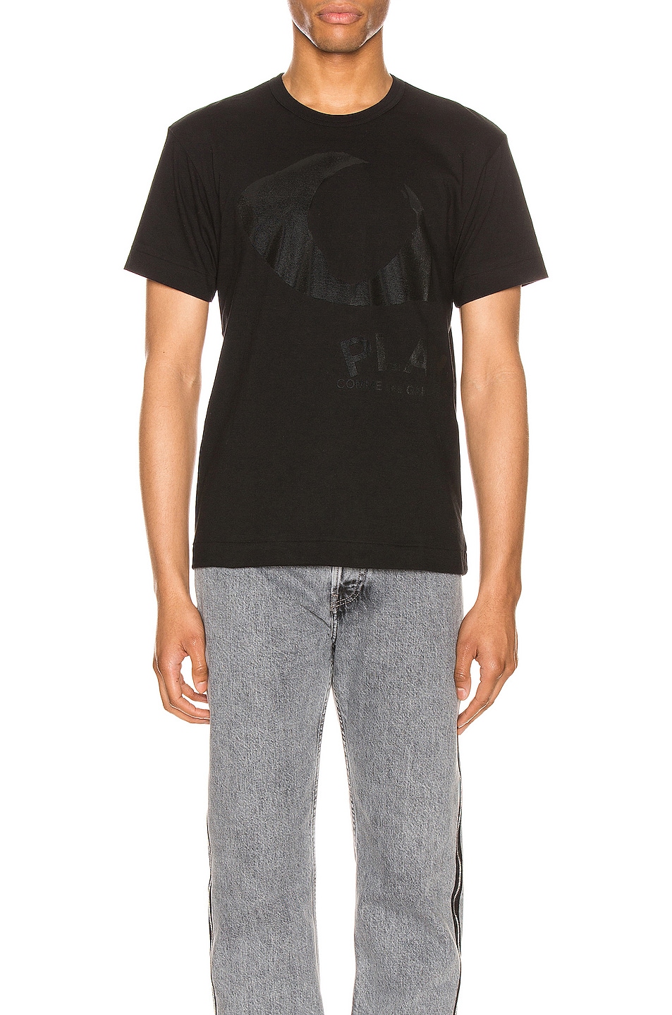 Image 1 of COMME des GARCONS PLAY Printed Eye Cotton Tee in Black