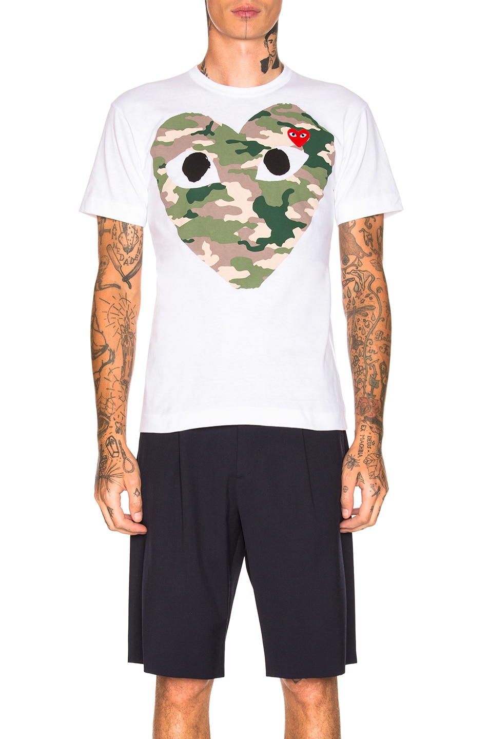 Image 1 of COMME des GARCONS PLAY Camouflage Tee in White