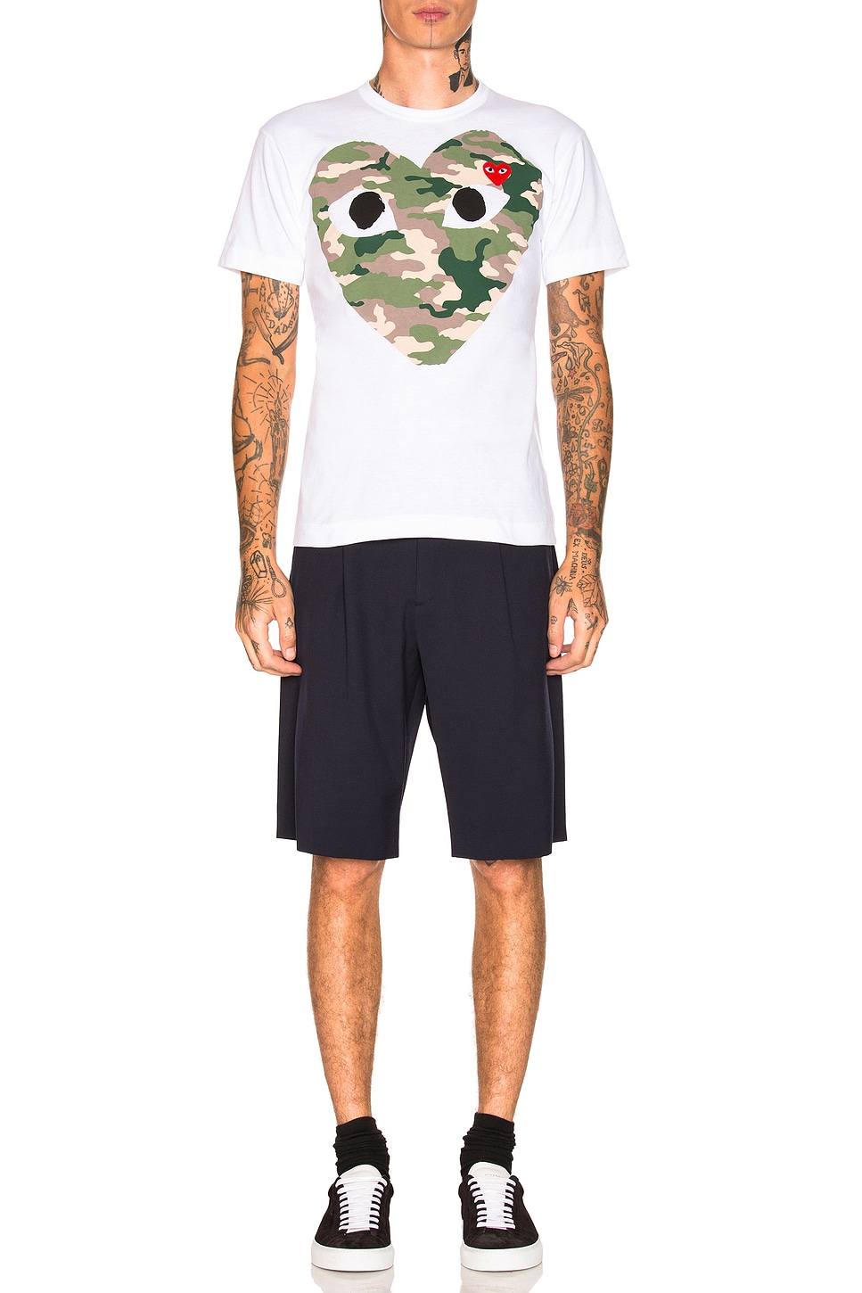 Image 1 of COMME des GARCONS PLAY Camouflage Tee in White