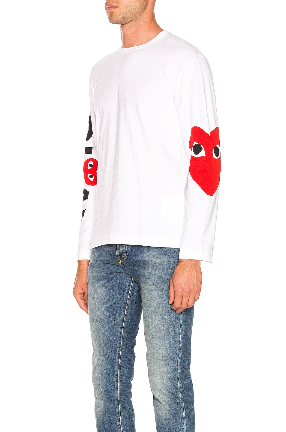 Image 1 of COMME des GARCONS PLAY Logo Tee in White