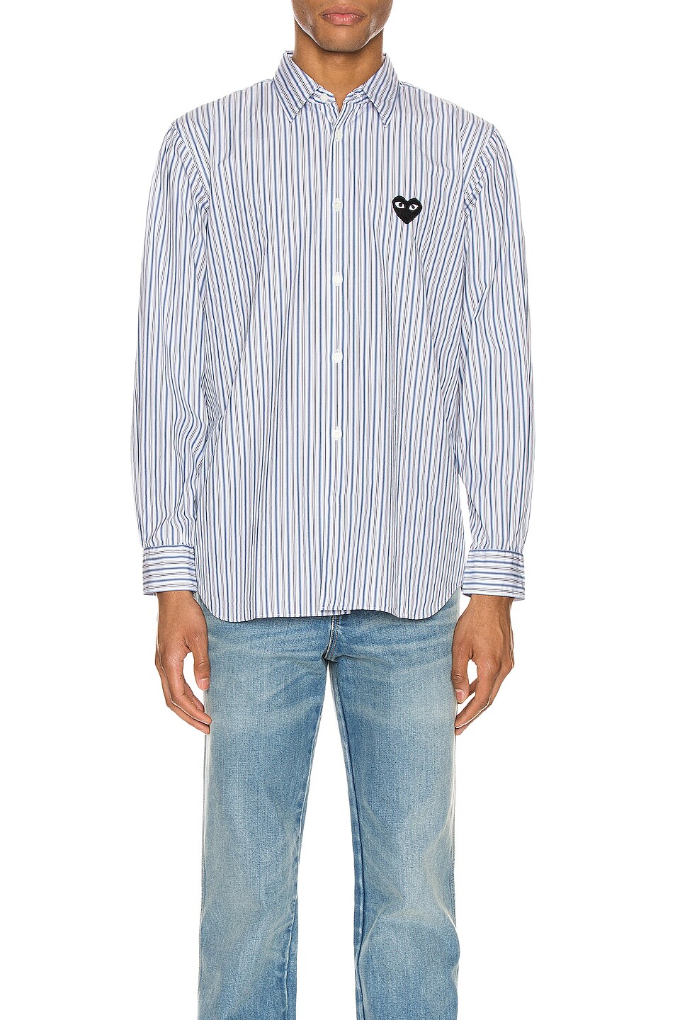 Image 1 of COMME des GARCONS PLAY Striped Shirt in Blue