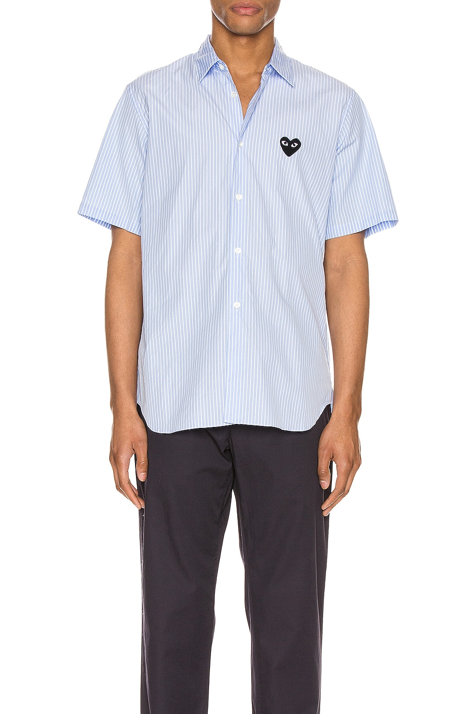 Image 1 of COMME des GARCONS PLAY Striped Shirt in Blue