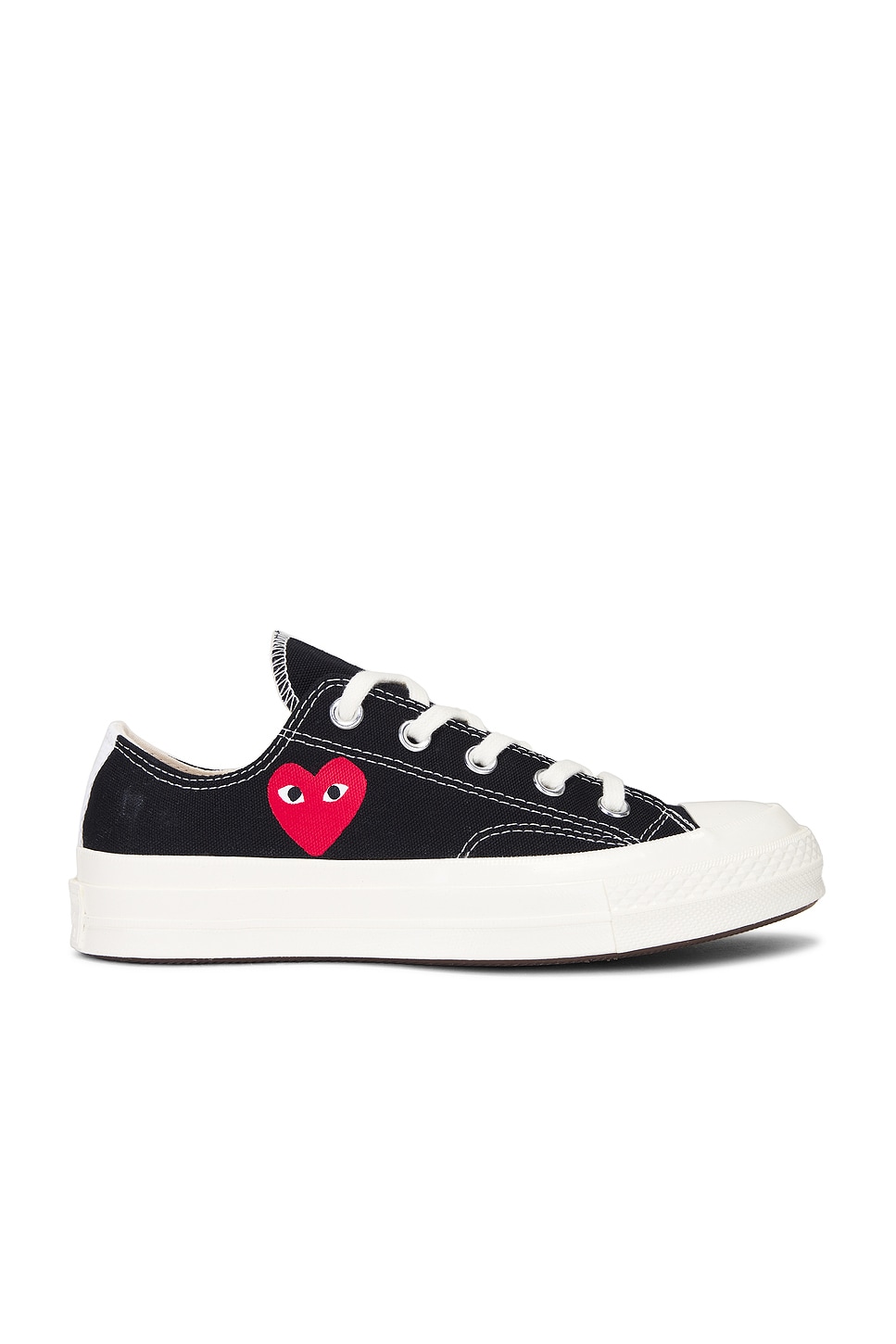 Image 1 of COMME des GARCONS PLAY Small Red Heart Low Top Sneaker in Black