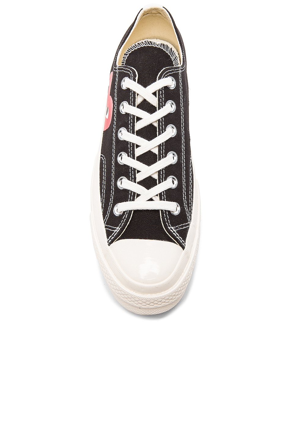 comme des garcons play converse large emblem high top canvas sneakers