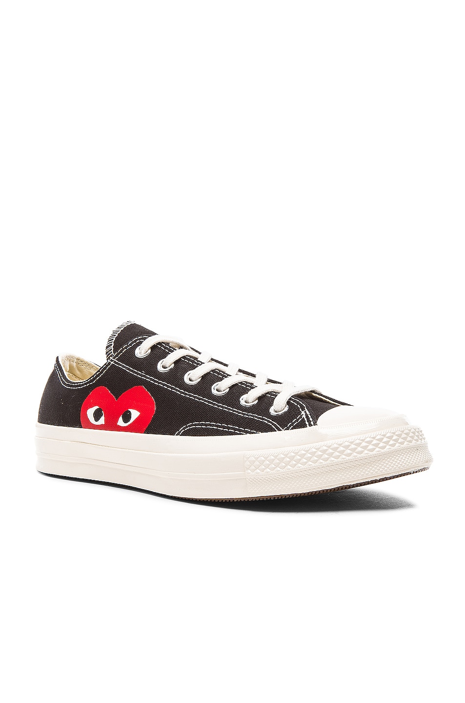 comme des garcons play converse large emblem high top canvas sneakers