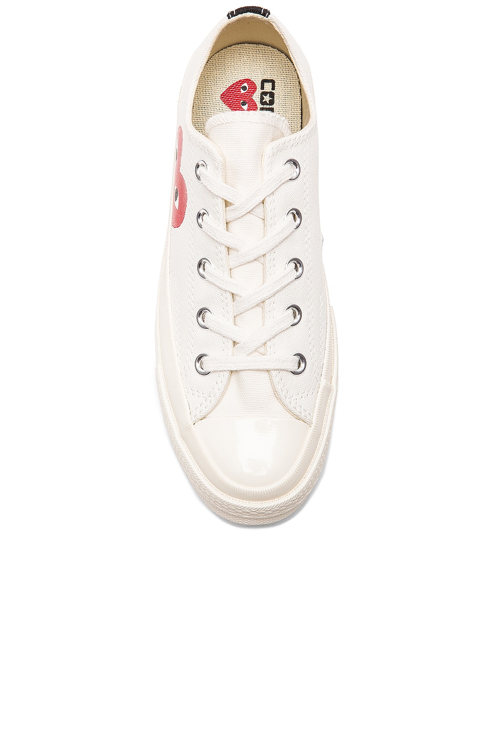comme des garcons play emblem low top sneaker
