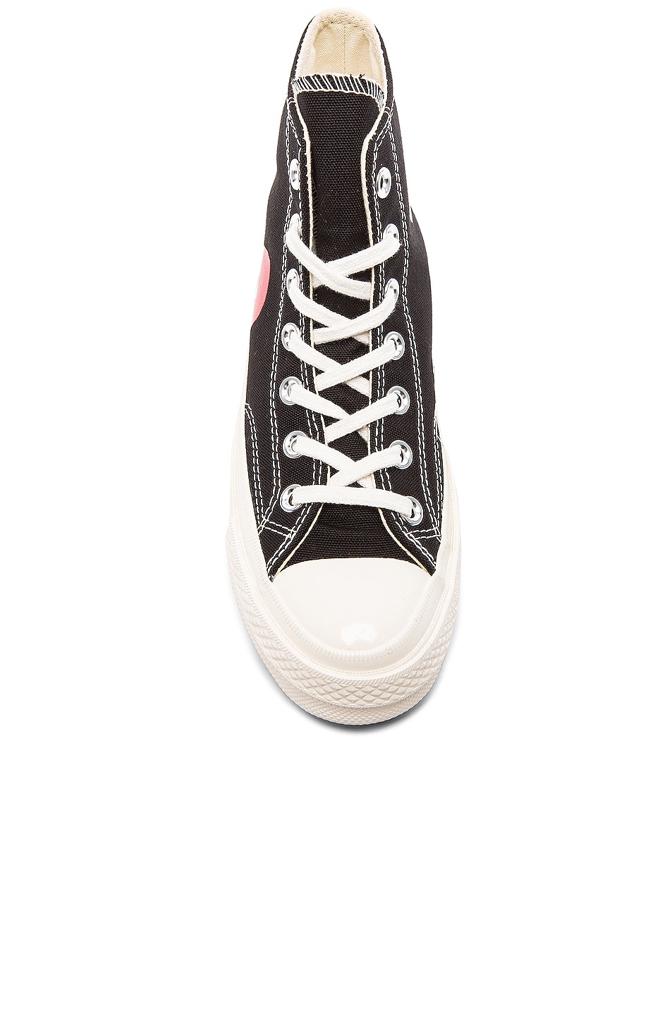 comme des garcons play converse large emblem low top canvas sneakers