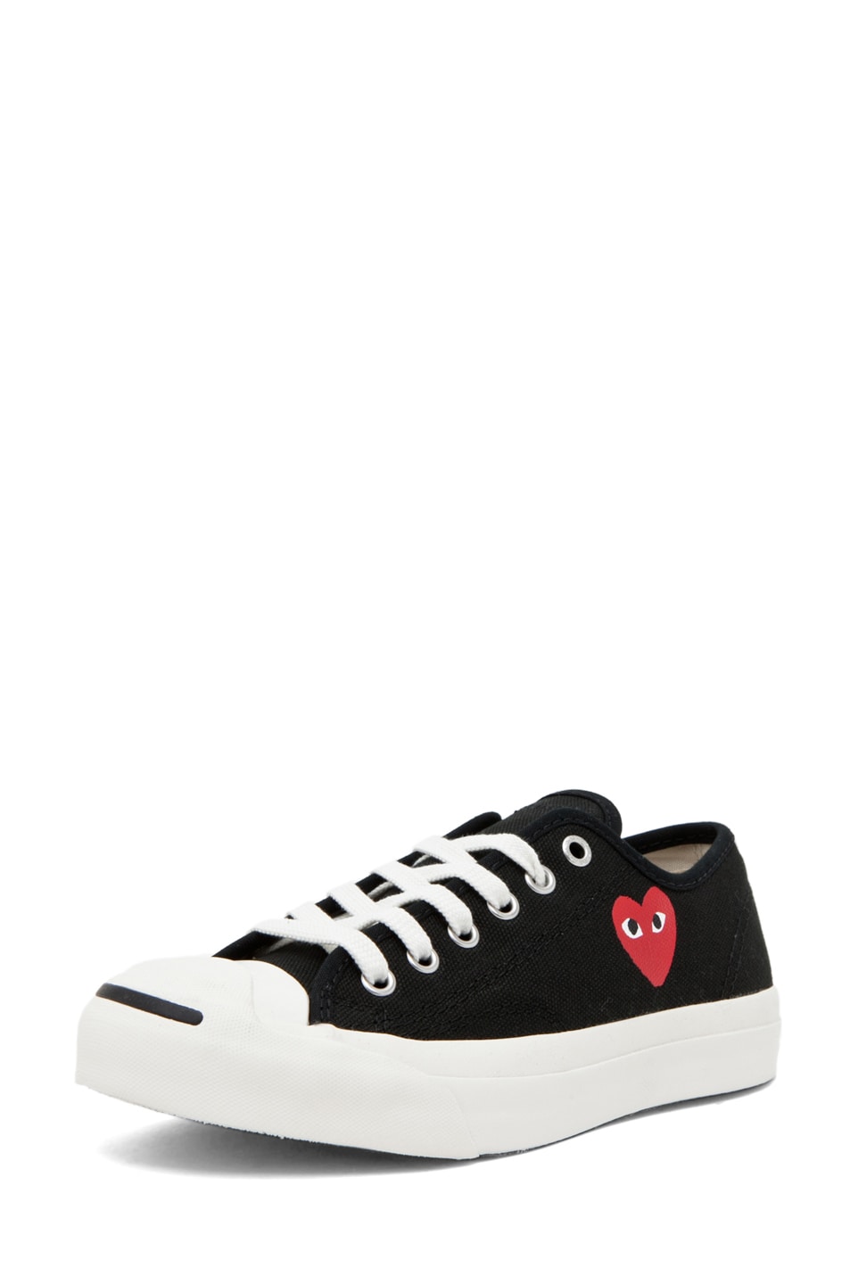 Image 1 of COMME des GARCONS PLAY Converse Jack Purcell Sneaker in Black & Red