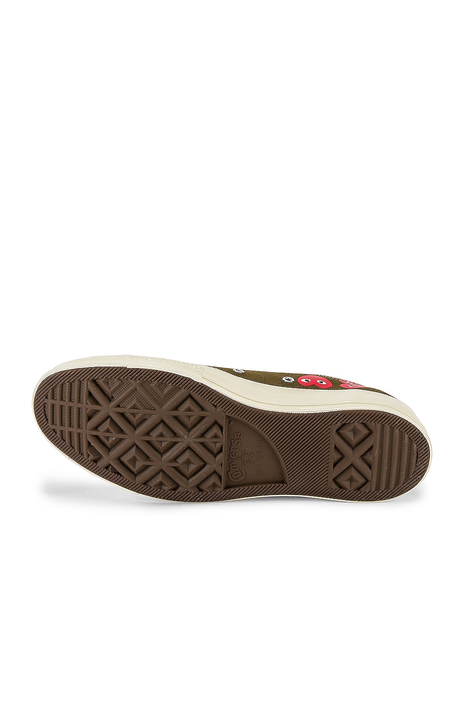 Image 1 of COMME des GARCONS PLAY Emblem Low Top Sneaker in Khaki