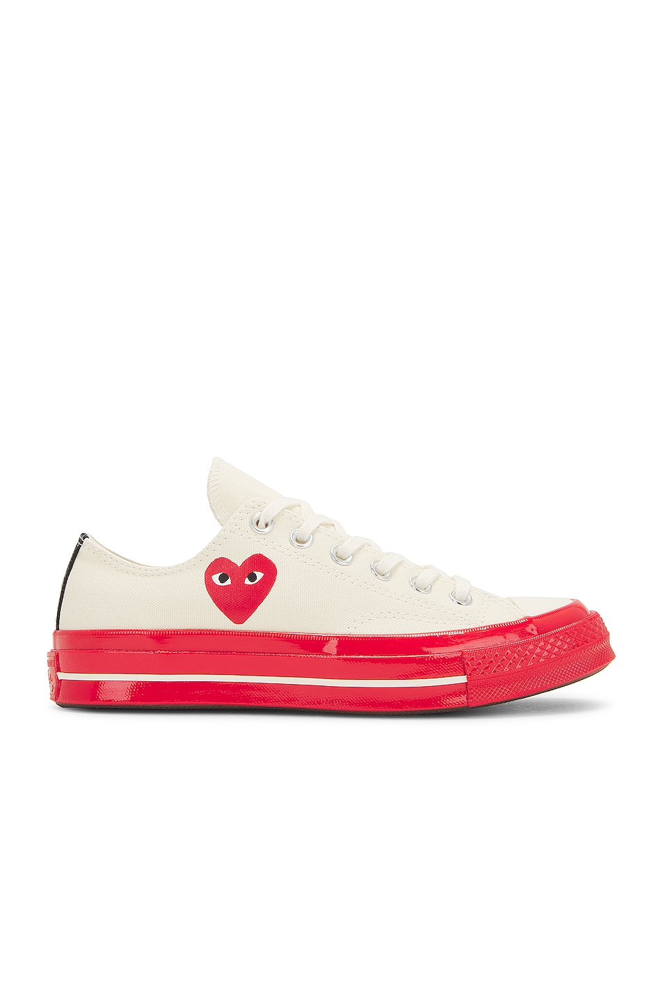 Image 1 of COMME des GARCONS PLAY Converse Red Sole Low Top in Off White