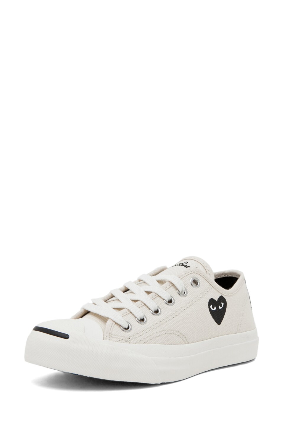 Image 1 of COMME des GARCONS PLAY Converse Jack Purcell Sneaker in White & Black
