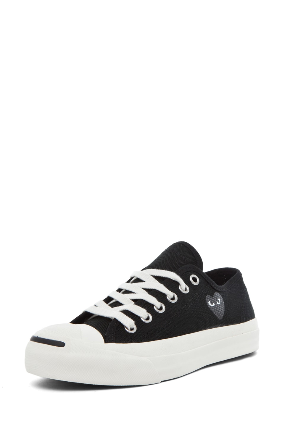 Image 1 of COMME des GARCONS PLAY Converse Jack Purcell Sneaker in Black & Black